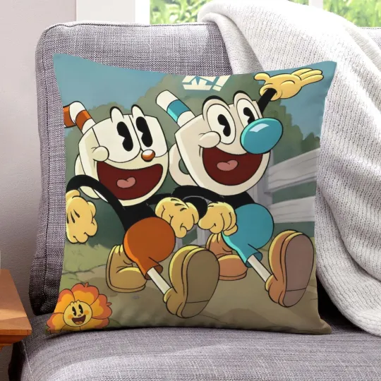 Cuphead Show Throw Pillow Cover Home Decor Pillowcase