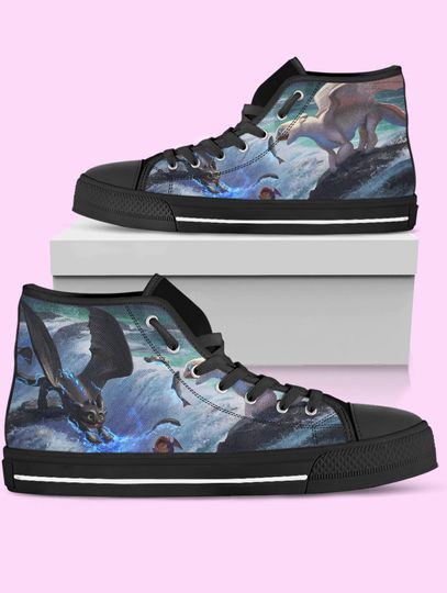 Toothless High-Top Shoes, How to Train Your Dragon Sneakers