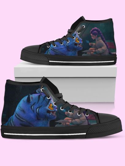 Discover Kpop Demon Hunters High-Top Shoes: Anime Rumi Converse Inspired Sneakers