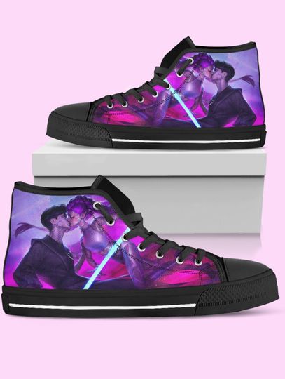 Discover Kpop Demon Hunters High-Top Shoes: Anime Rumi Converse Inspired Sneakers for Women, Men, and Kids