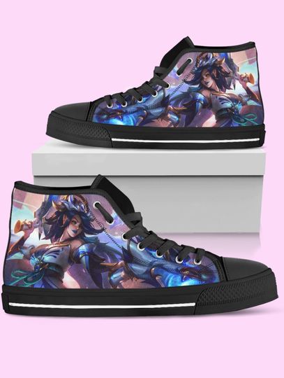 Discover Miss Fortune High-Top Shoes: Video Game Converse Inspired Sneakers for Women, Men, and Kids