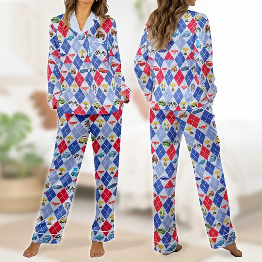 Lightning Mc.queen Pajamas Set, Pixar Car Family Pajamas, Sally Luigi And Friends Pjm, DisneyTrip Sleep Wear, Pajamas For Party, Funny Gift