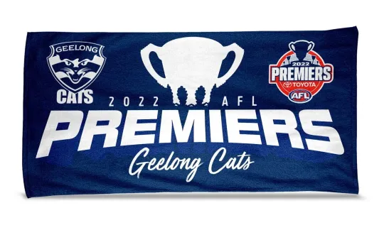 Discover Geelong Cats 2022 Premiership AFL Beach Towel