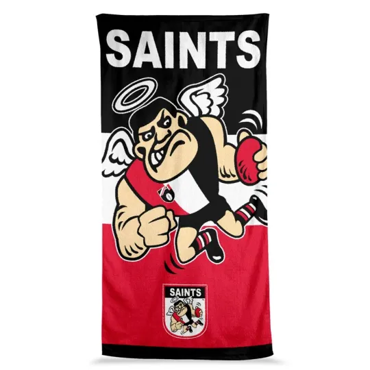 Discover St Kilda Saints AFL Beach Towel Jumbo Large Sandproof Bath Towel