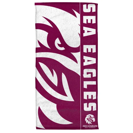 Discover Manly Warringah Sea Eagles NRL Beach Bath Gym Pool Towel Man Cave Bar Gift