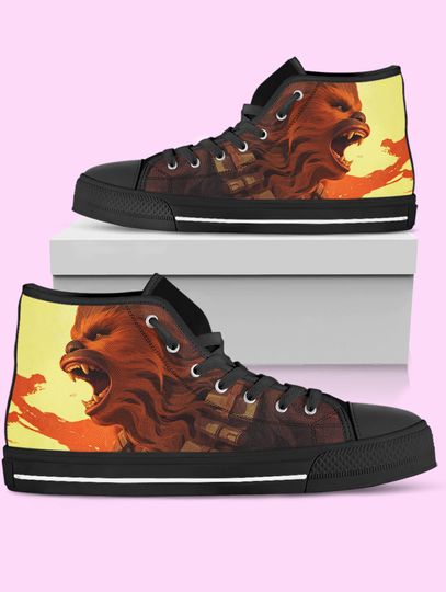 Star Wars High Top Shoes, Chewbacca Sneakers for Women, Men