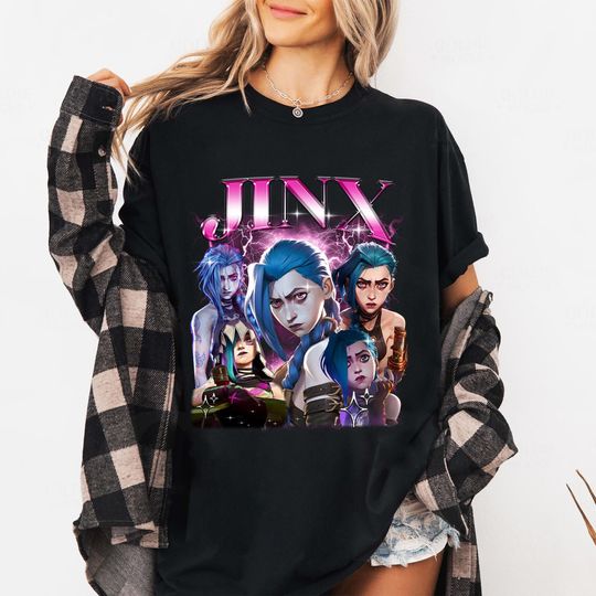 Discover Jinx Arcane Shirt, League of Legends Anime lol Shirt, Arcane Merch