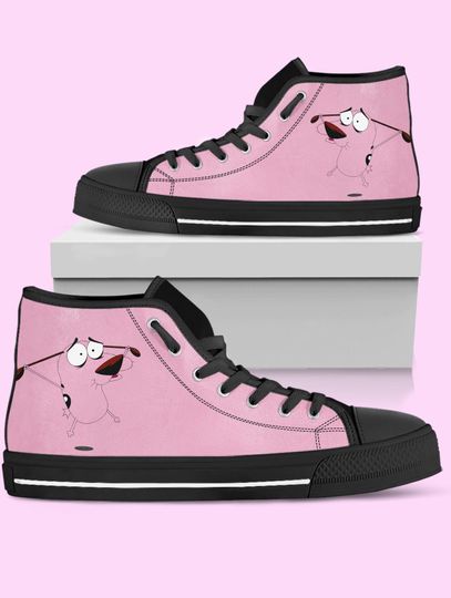 Courage the Cowardly Dog High Top Shoes, Sneakers for Women, Men