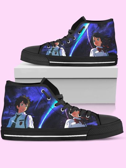 Discover Your Name High Top Shoes, Anime Sneakers for Women, Men