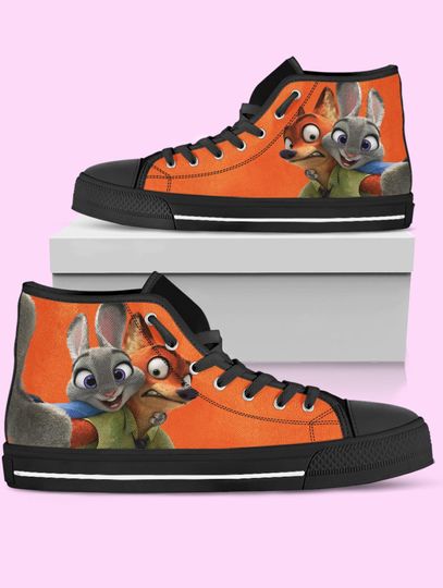 Discover Zootopia High Top Shoes, Animated Movie Sneakers for Women, Men