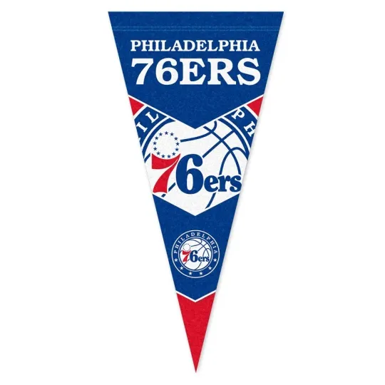Discover Philadelphia 76ers Basketball Felt Wall Flag Pennant