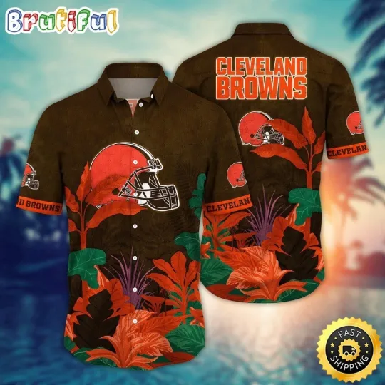 Discover Cleveland Football Brownss Team Hawaiian Shirt Button Down Unisex