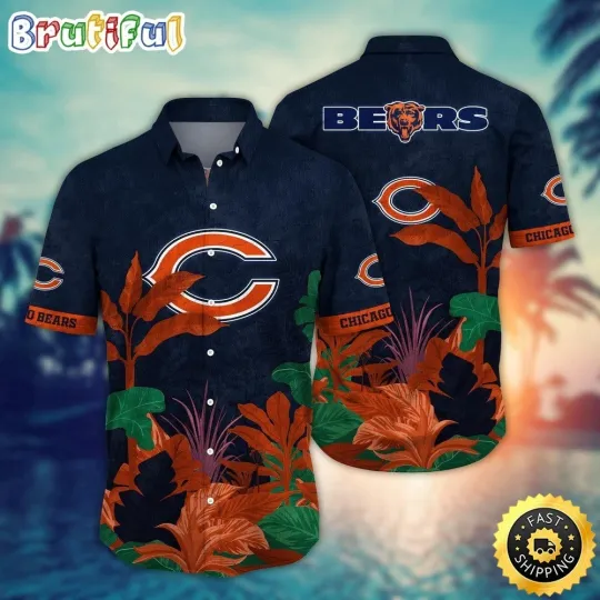 Discover Chicago Football Bearss Team Hawaiian Shirt Button Down Unisex