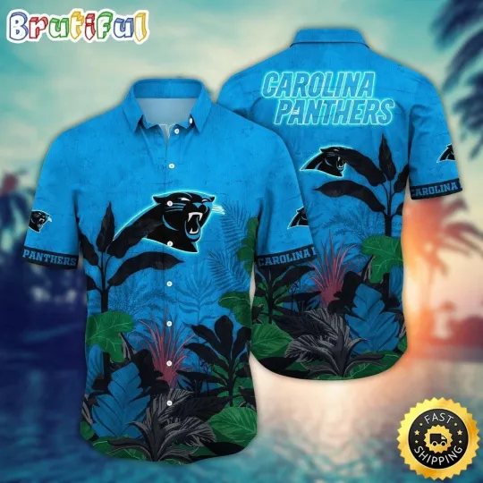 Discover Carolina Football Pantherss Team Hawaiian Shirt Button Down Unisex