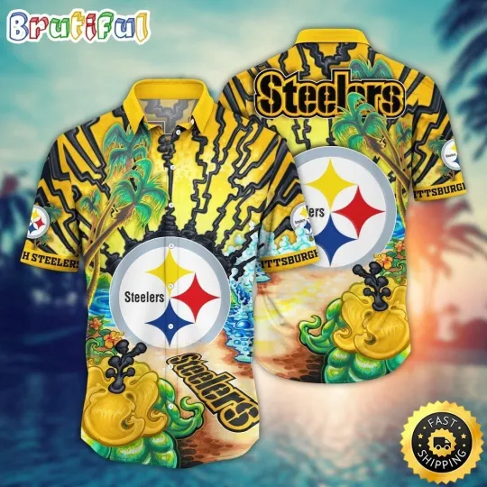 Discover Pittsburgh Football Steelerss Team Hawaiian Shirt Button Down Adult