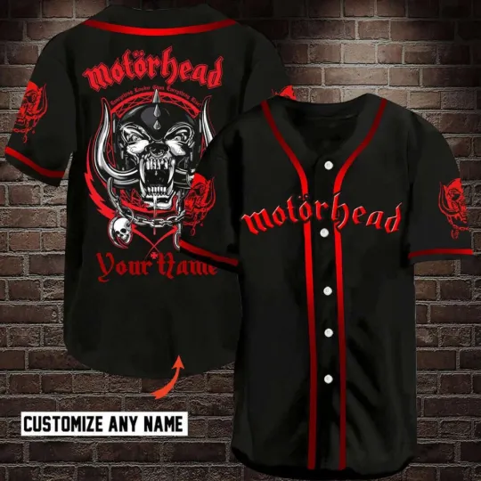 Personalized Name Motorhead Baseball Jersey 3D For Fan