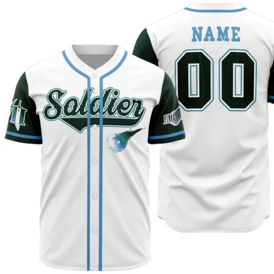 Soldier Final Fantasy 7 Adult_Youth Baseball Jersey Shirts