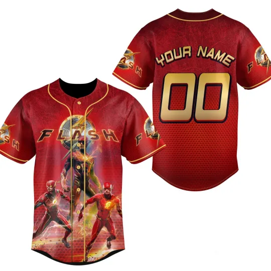 Personalized The Flash DC Comics 2025 Gift For Fans Baseball Jersey Shirt