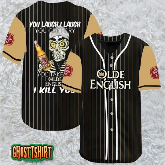 Discover Laugh Cry Take My Olde English 800 Beer Adult_Youth Baseball Jersey Shirts