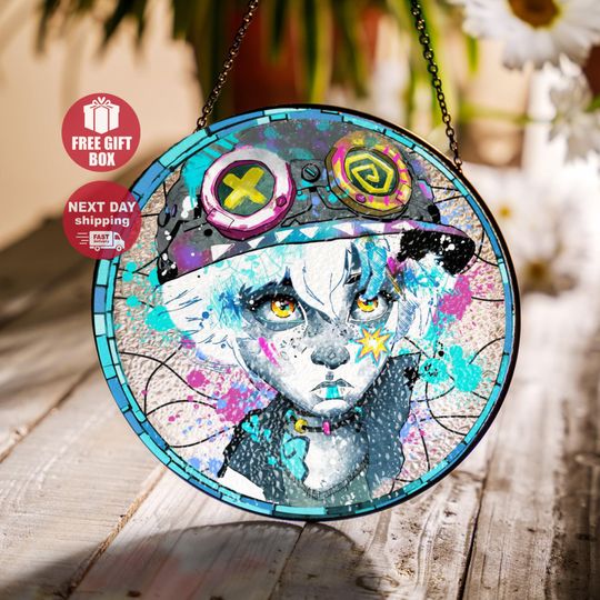 Discover Anime Apparel Fanmerch Suncatcher Ornament, Isha Arcane Fan Suncatcher, Vintage Streetwear Suncatcher
