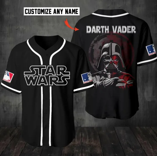 Personalized Love Star Wars Darth Vader Baseball Jersey Shirt