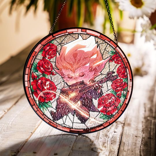 Discover Glass Suncatcher Ornament, Heimerdinger Arcane Stained, Heimerdinger Inspired Window Art, League of Legends Romantic Fan Gift