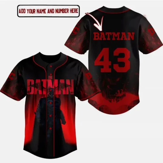 Discover Personalized Love Amazing Batman Fans Baseball Jersey