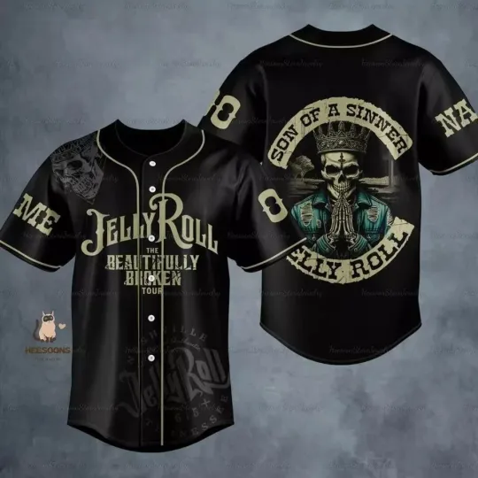 Discover Personalized Jelly Roll Jersey Jelly Roll baseball jersey, 3d gift,2025 hot