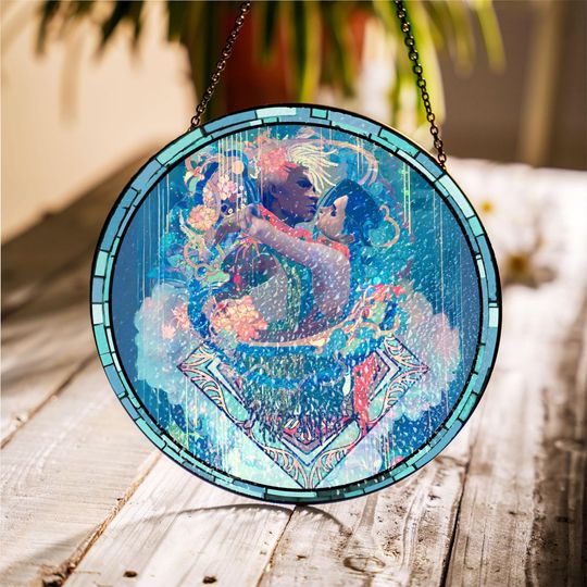 Discover Suncatcher Ornament Arcane Ekko Jinx, Arcane Blue Rose Suncatcher Ornament, Arcane Blue Rose Suncatcher, League of Legends Suncatcher