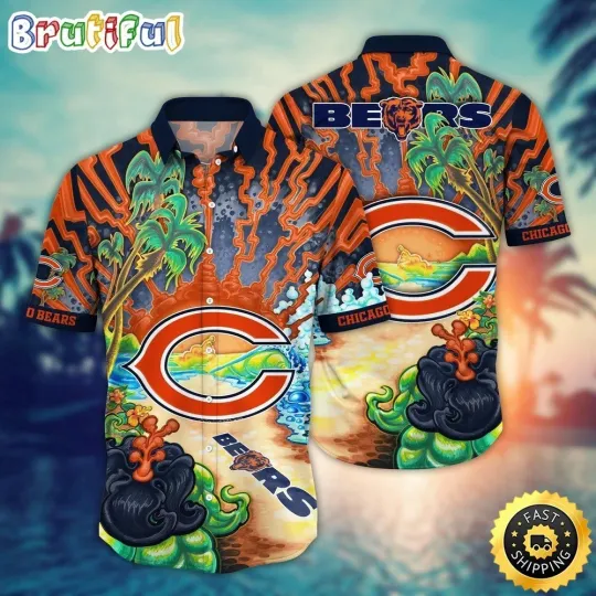 Discover Personalized Chicago Football Bearss Team Hawaiian Shirt Button Down Unisex