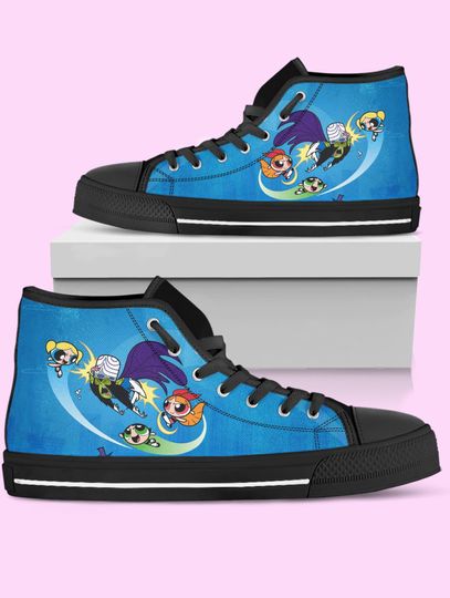Discover The Powerpuff Girls High Top Shoes, Mojo Jojo Sneakers for Women, Men
