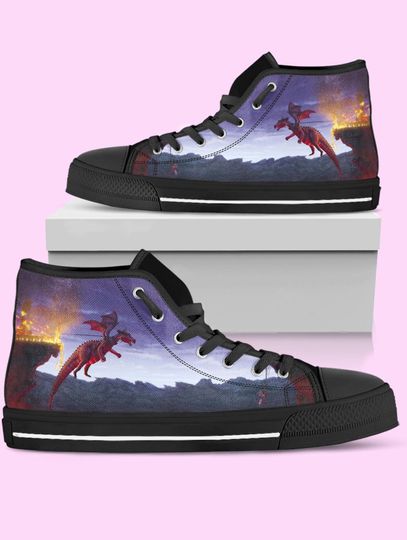 Shrek High Top Shoes, Dragon Sneakers for Women, Men