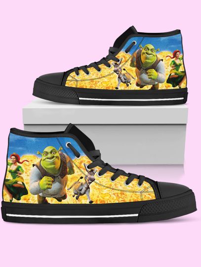 Shrek High Top Shoes, Donkey Sneakers for Women, Men