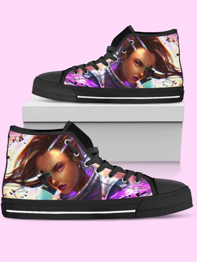 Discover Overwatch Sombra High Top Shoes, Video Game Sneakers for Women, Men