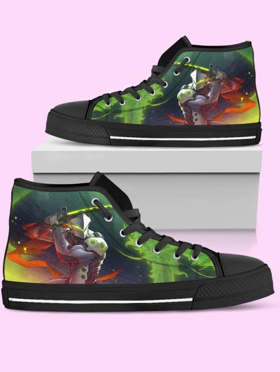 Discover Overwatch Genji High Top Shoes, Video Game Sneakers for Women, Men