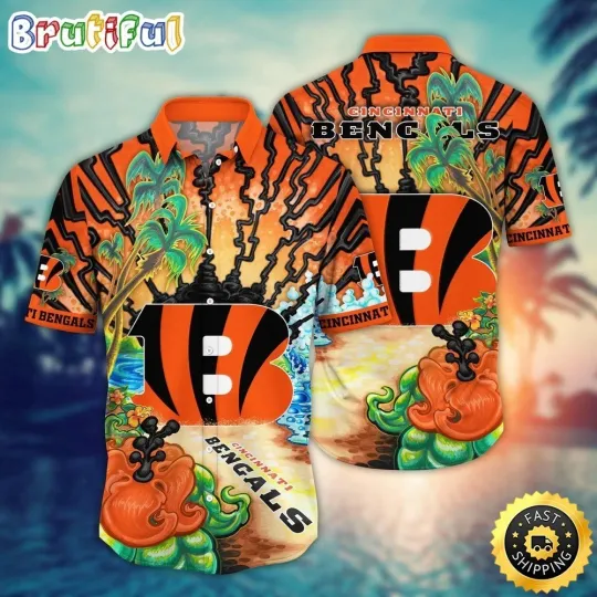 Discover Cincinnati Football Bengalss Team Hawaiian Shirt Button Down Unisex