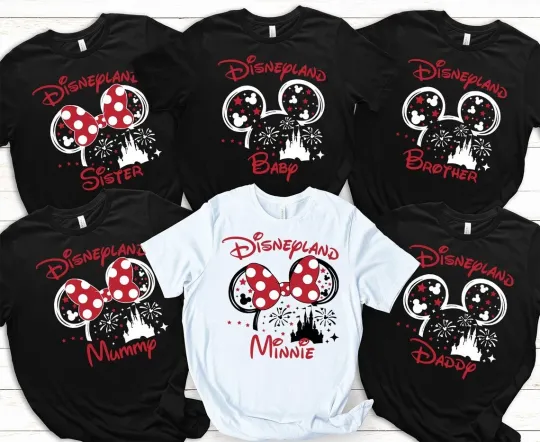 Discover Personalised Disney Family Holiday T-Shirt for Disneyland Matching