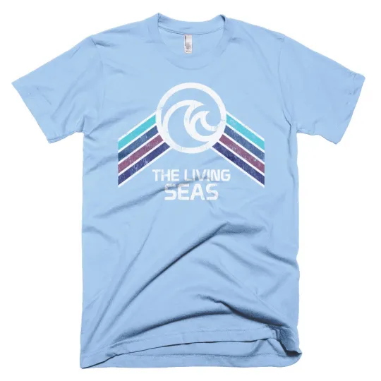 Discover EPCOT Center The Living Seas Pavilion Logo T-Shirt Walt Disney World Vintage