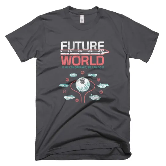 Discover EPCOT Center Future World Map T-Shirt 1982 Vintage