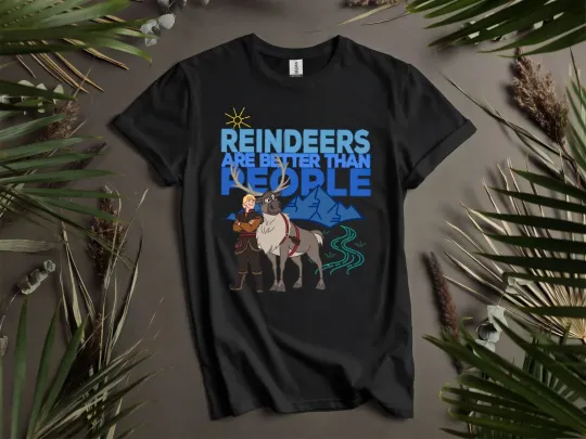 Discover Disney Frozen Group Shot Reindeer T-shirt T shirt Men Women Unisex Tshirt K202