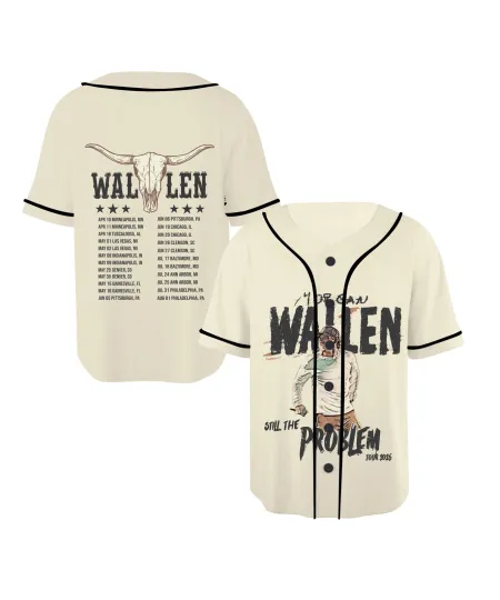 Discover Wallen Western Still The Problem Tour 2026 Baseball Jersey Country Music Concert