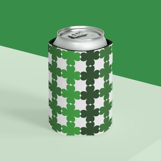 Discover Four Leaf Clover Can Cooler | St. Patrick's Day Koozie