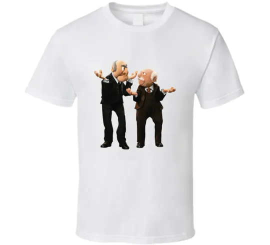Statler and Waldorf T-Shirt Muppets TV Show Funny Face Casual Tee