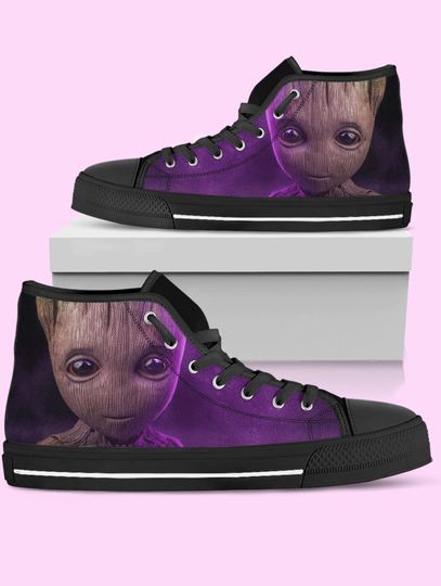 Groot High Top Shoes, Guardians of the Galaxy Sneakers for Women, Men