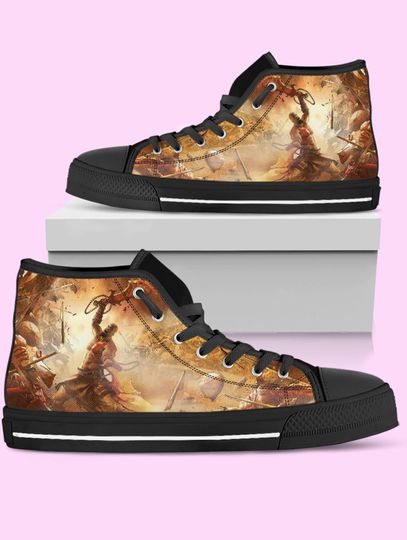 Discover God of War High Top Shoes, Kratos Sneakers for Women, Men