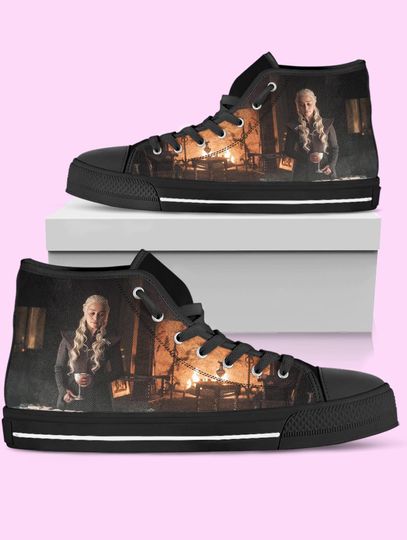 Game of Thrones High Top Shoes, Daenerys Sneakers for Women, Men