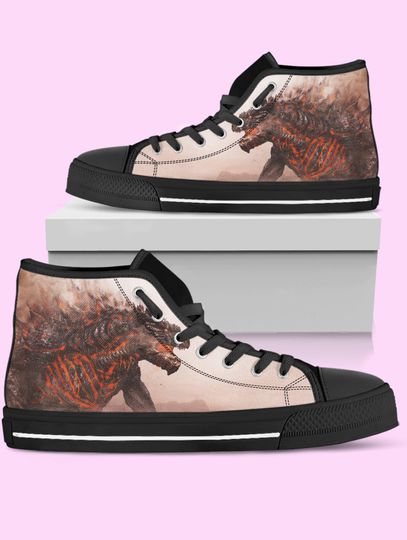 god zilla High Top Shoes, Movie Sneakers for Women, Men