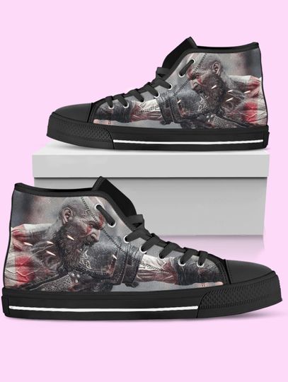 Discover God of War High Top Shoes, Kratos Sneakers for Women, Men