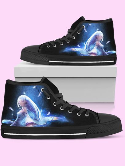 Discover Re Zero Emilia High Top Shoes, Anime Sneakers for Women, Men