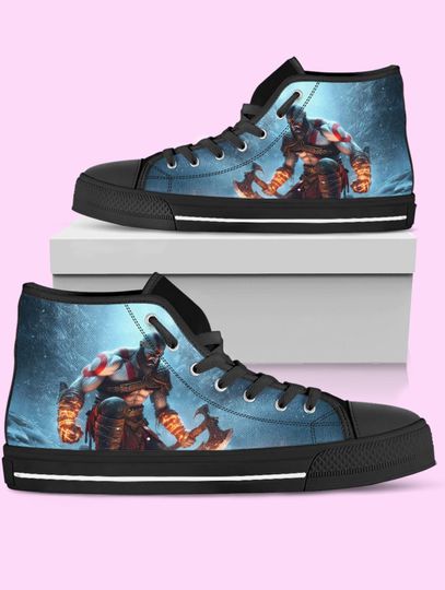 Discover God of War High Top Shoes, Kratos Sneakers for Women, Men